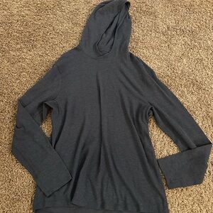 lululemon Charcoal/blue Hoodie waffle knit